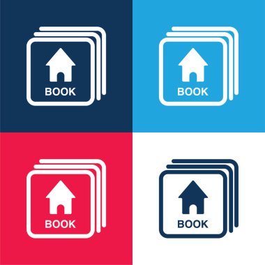 Kitap Resimli Bebek Flash Kartları Mavi ve Kırmızı Minimum Renk Simgesi