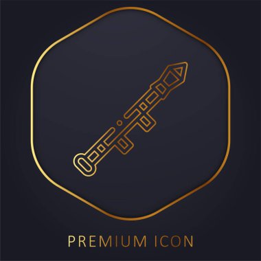 Bazooka golden line premium logo or icon clipart