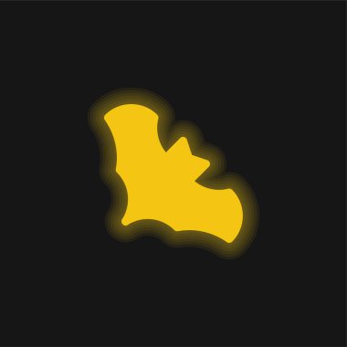 Yarasa sarısı parlak neon simgesi