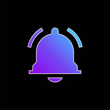 Alarm mavi gradyan vektör simgesi