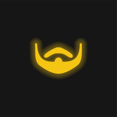 Sakal sarısı parlak neon simgesi