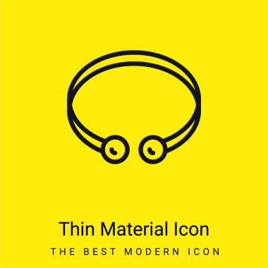 Bangle minimal bright yellow material icon clipart