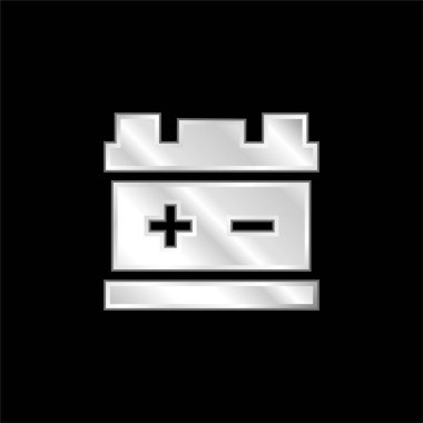 Pil gümüş kaplama metalik simge