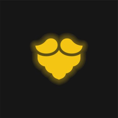 Sakal sarısı parlak neon simgesi