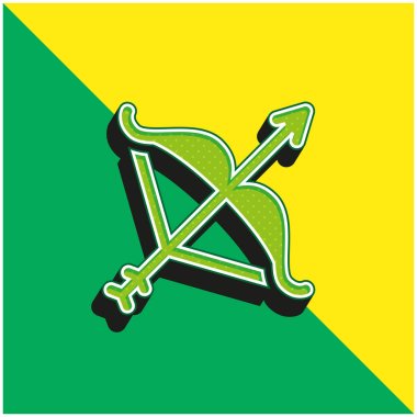 Artemis Green ve sarı modern 3d vektör simgesi logosu