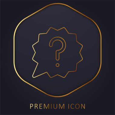 Altın çizgi prim logosu veya simgesine sor