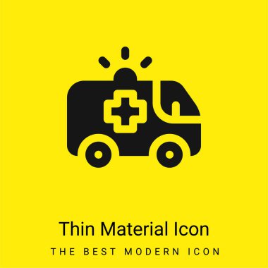 Ambulans en düşük düzeyde parlak sarı malzeme simgesi