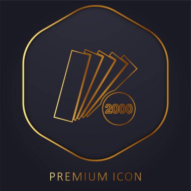 2000 Parça Altın Satır prim logosu veya simgesi