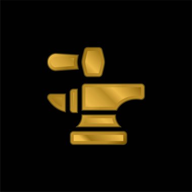 Örs altın kaplama metalik simge veya logo vektörü