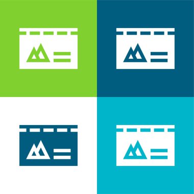 Sancak Düz 4 renk en küçük simge kümesi