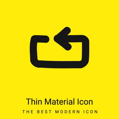 Arka Ok El Çizim İşareti Asgari Parlak Sarı malzeme simgesi