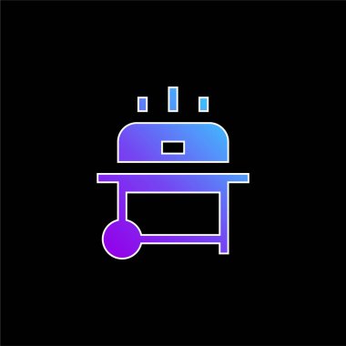 Bbq mavi gradyan vektör simgesi