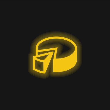 3d Pasta Grafik Sarı Parlak Neon simgesi