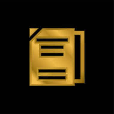 Kitap altın kaplamalı metalik simge veya logo vektörü