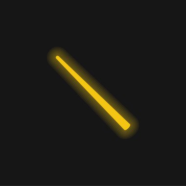 Bilardo sarı parlayan neon simgesi