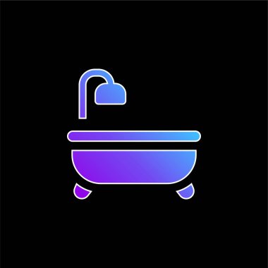 Küvet mavisi gradyan vektör simgesi