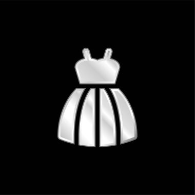 Gelin elbisesi gümüş kaplama metalik simge