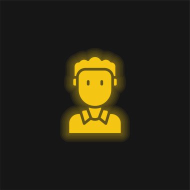 Sarı parlak neon simgesi