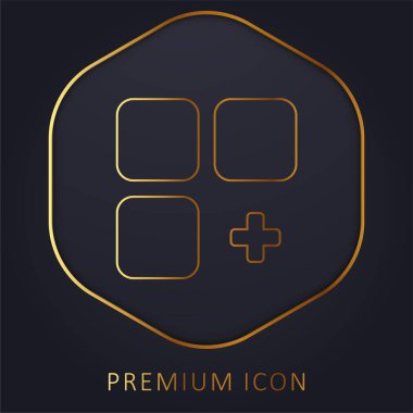 Altın çizgi premium logo veya simge ekle