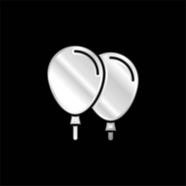 Balon gümüş kaplama metalik simge