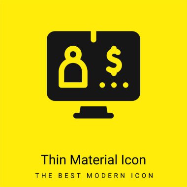 Bank Account minimal bright yellow material icon clipart
