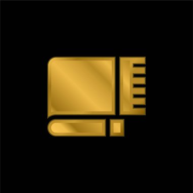 Battaniye altın kaplama metalik simge veya logo vektörü