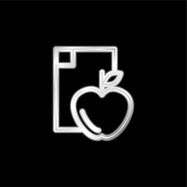 Apple Diyet gümüş kaplama metalik simge