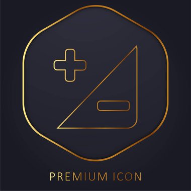 Ayarlama Düğmesi altın çizgi prim logosu veya simgesi