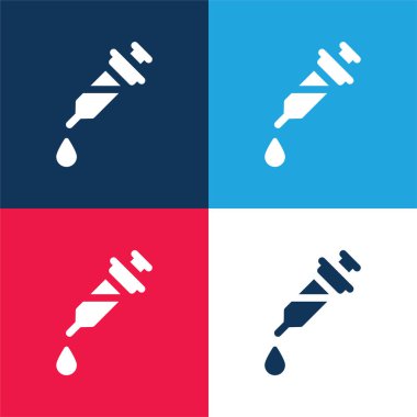 Kan mavisi ve kırmızı dört renk simgesi seti