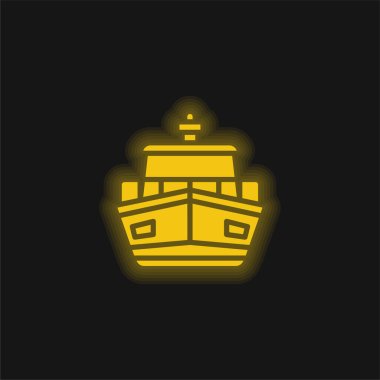 Tekne sarısı parlak neon simgesi