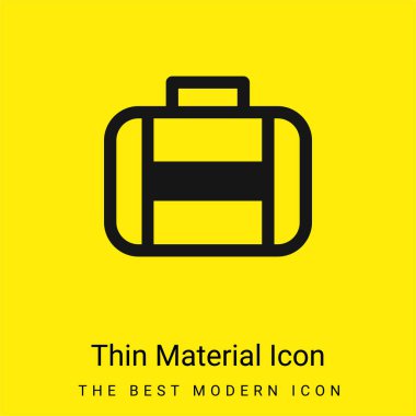 Big Suitcase minimal bright yellow material icon clipart