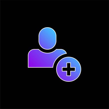 Kullanıcı mavi gradyan vektör simgesi ekle