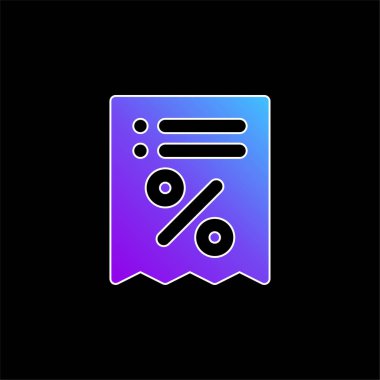 Bill mavi gradyan vektör simgesi