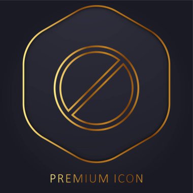 Access Denied golden line premium logo or icon clipart