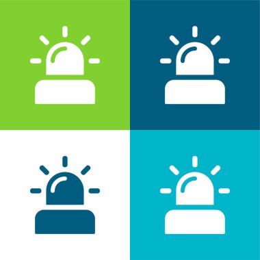 Alarm Düz 4 renk en küçük simge seti