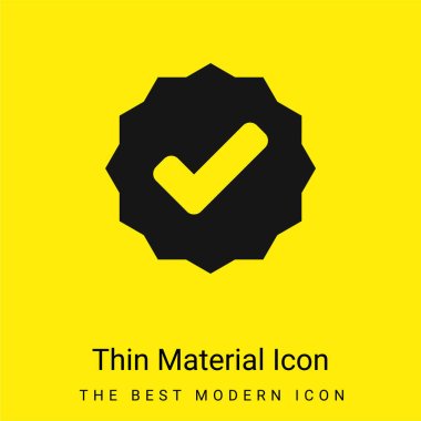 Approved Signal minimal bright yellow material icon clipart