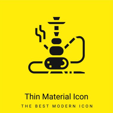 Bong minimal parlak sarı madde simgesi