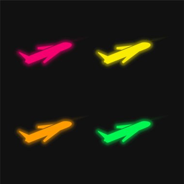 Parlayan neon vektör simgesi