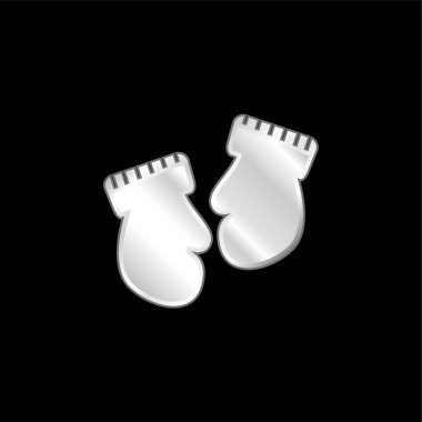 Bebek Mittens Değişken gümüş kaplama metalik simge