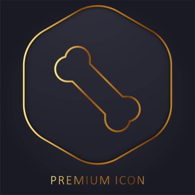 Bone golden line premium logo or icon clipart