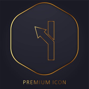 Ok Şekli Sol Altın Satır prim logosuna veya simgeye Dönüyor