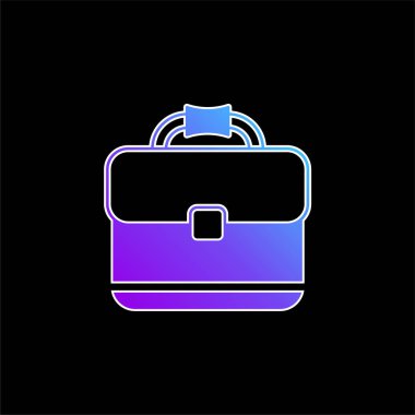 Evrak çantası mavi gradyan vektör simgesi