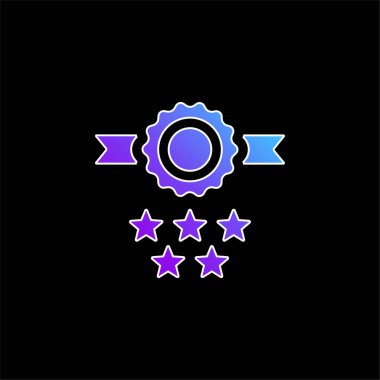 Rozet mavi gradyan vektör simgesi