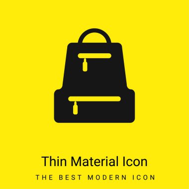 Bag Pack minimal bright yellow material icon clipart