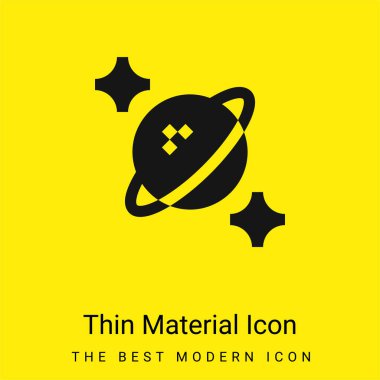 Astrophysics minimal bright yellow material icon clipart