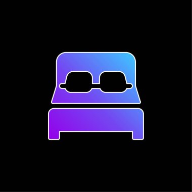 Yatak mavisi gradyan vektör simgesi