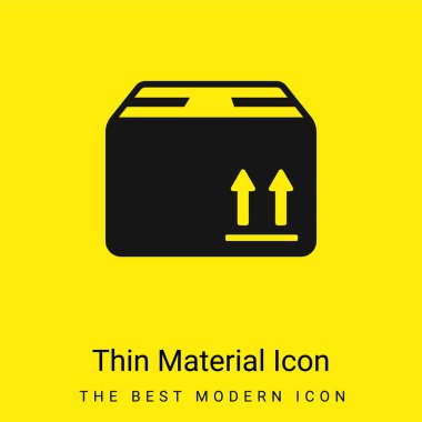 Paketleme Kutusu Minimum düzeyde parlak sarı malzeme simgesi