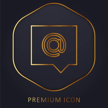 Adresler Mesaj Altın Satır prim logosu veya simgesi