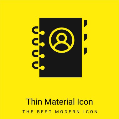 Addressbook minimal bright yellow material icon clipart