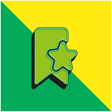 Yer imi Yeşil ve sarı modern 3d vektör simgesi logosu